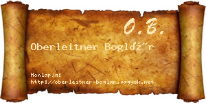 Oberleitner Boglár névjegykártya